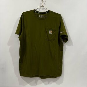 Carhartt Force Size Large Relaxed Fit Short-Sleeve Pocket T-Shirt Bronzed Green
